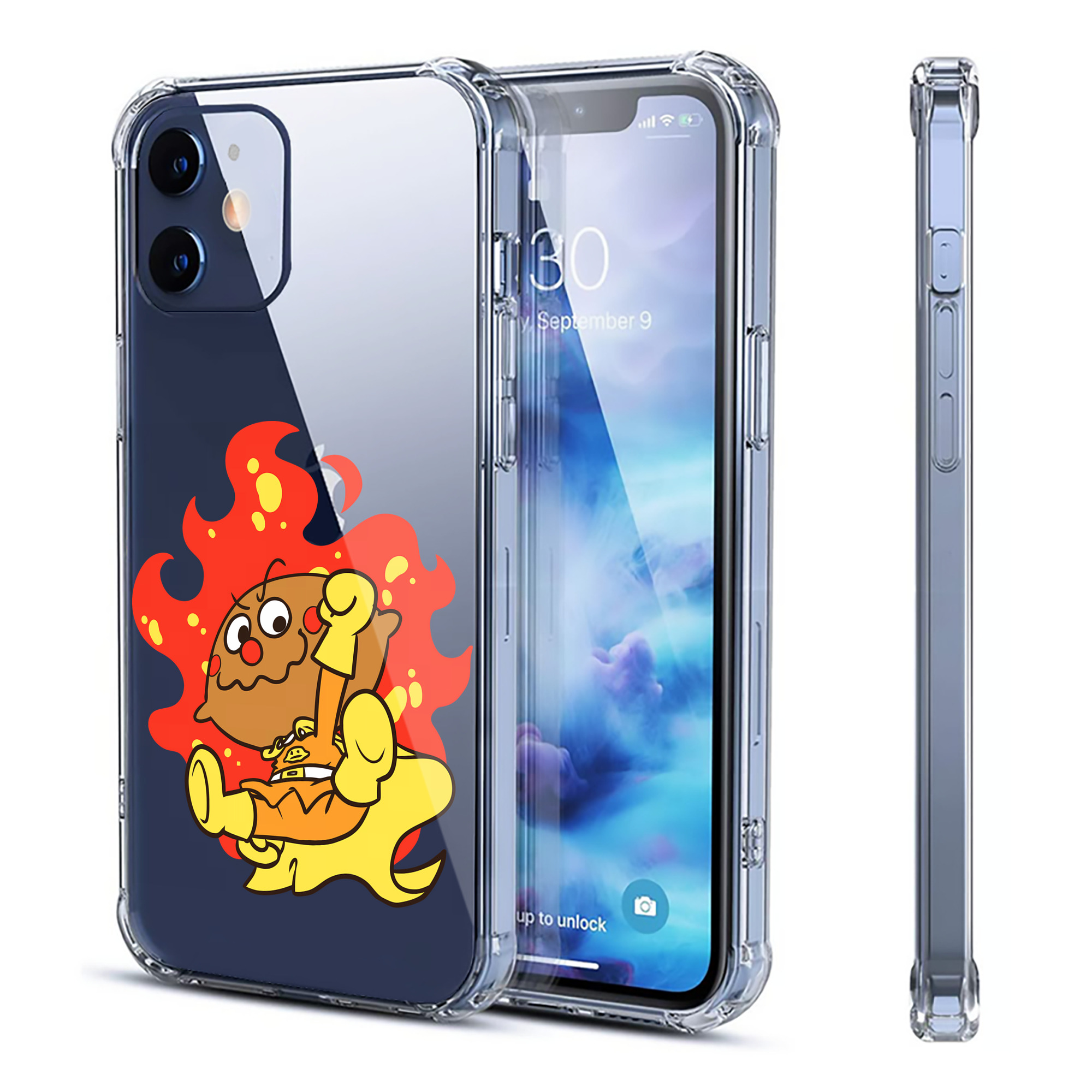 （画像用） アンパンマン Anpanman 【iPhone 12シリーズ対応】透明スマホケース（クリアソフトケース）